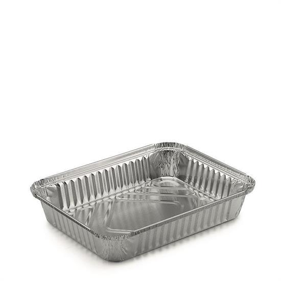 CONTENITORE RETTANGOLARE ALLUMINIO CON COPERCHIO 4 POR 50 PZ