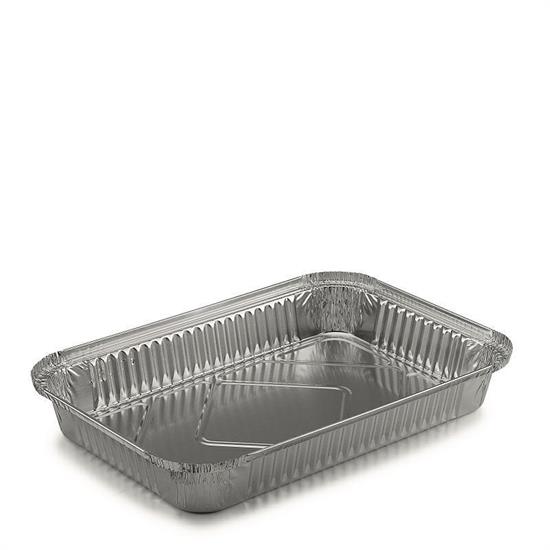 CONTENITORE RETTANGOLARE ALLUMINIO CON COPERCHIO 6 POR 25 PZ