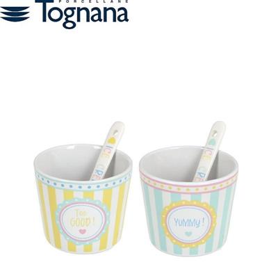 COPPETTA GELATO CON CUCCHIAINO 260 CC set 2 pz