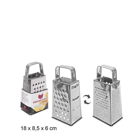 GRATTUGIA IN ACCIAIO 4 FACCE 18 CM