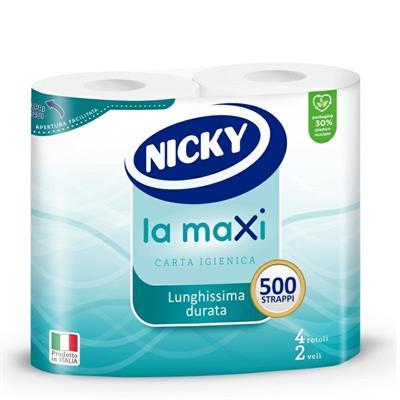 NICKY IGIENICA LA MAXI 4 ROTOLI 2 VELI
