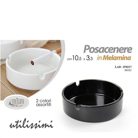POSACENERE MELAMINA 10,5 X 3,3 CM 2 COLORI ASS