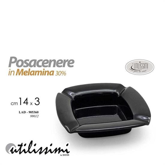 POSACENERE MELAMINA 14 X 3 CM NERO