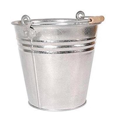 SECCHIO ZINCATO MANICO LEGNO 8 LT