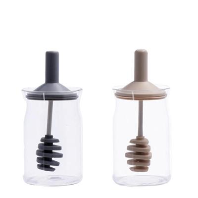 BARATTOLO VETRO COGLIMIELE D. 7 X H 14 CM 2 COLORI ASS