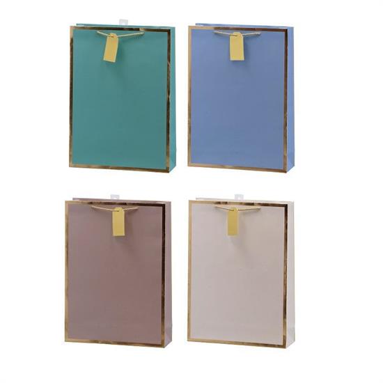 BORSA IN CARTA 33 X 10 X H 46 CM 4 COLORI ASS