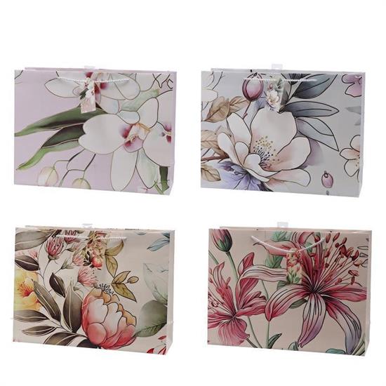 BORSA IN CARTA 42 X 12 X H 31 CM 4 DECORI ASS