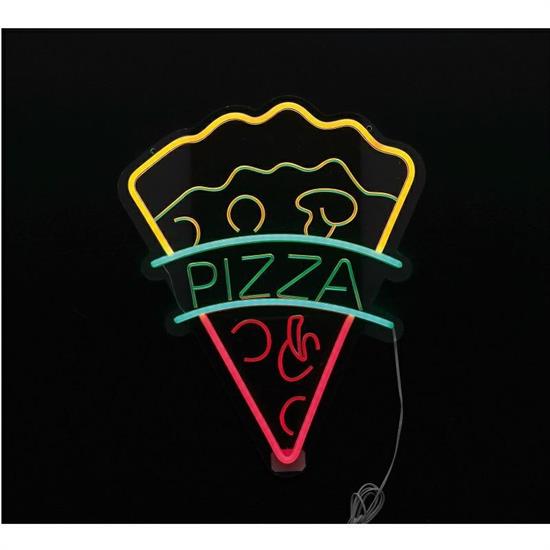 INSEGNA LUMINOSA NEON LED PIZZA 34 X 42 CM