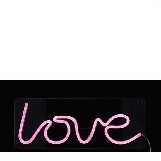 INSEGNA LUMINOSA NEON LED LOVE 35,5 X 14,5 CM