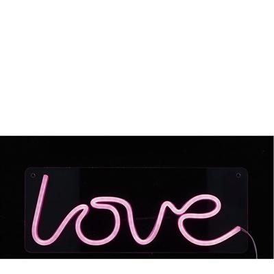 INSEGNA LUMINOSA NEON LED LOVE 35,5 X 14,5 CM
