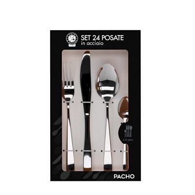 POSATE ACCIAIO PACHO ARGENTO CONF. 24 PZ