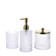 SET DA BAGNO IN VETRO 3 PZ