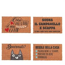 ZERBINO IN COCCO 40 X 70 CM 4 DECORI ASS