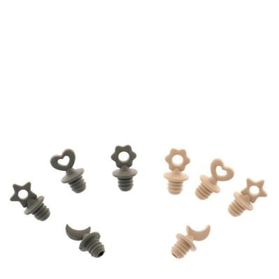 TAPPO PER BOTTIGLIA IN SILICONE 2 COLORI ASS SET 4 PZ