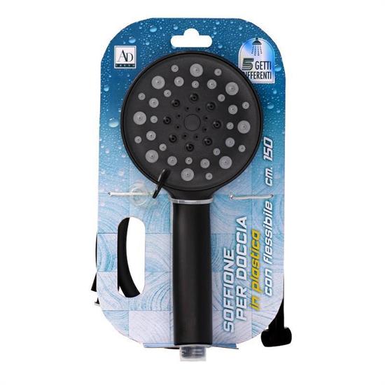 DOCCINO SOFFIONE PLASTICA 5 FUNZIONI + TUBO 150 CM