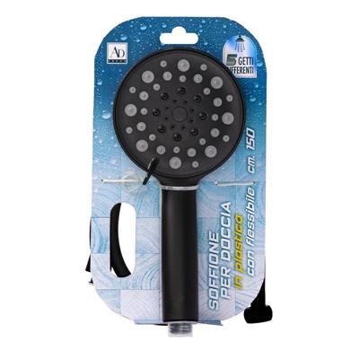 DOCCINO SOFFIONE PLASTICA 5 FUNZIONI + TUBO 150 CM