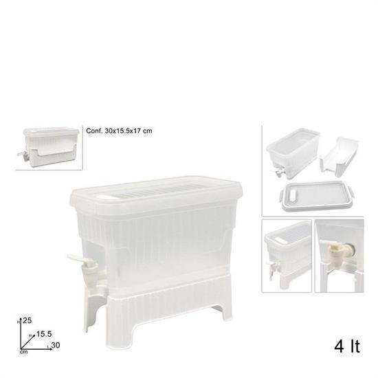 CONTENITORE PLASTICA CON RUBINETTO 4 LT