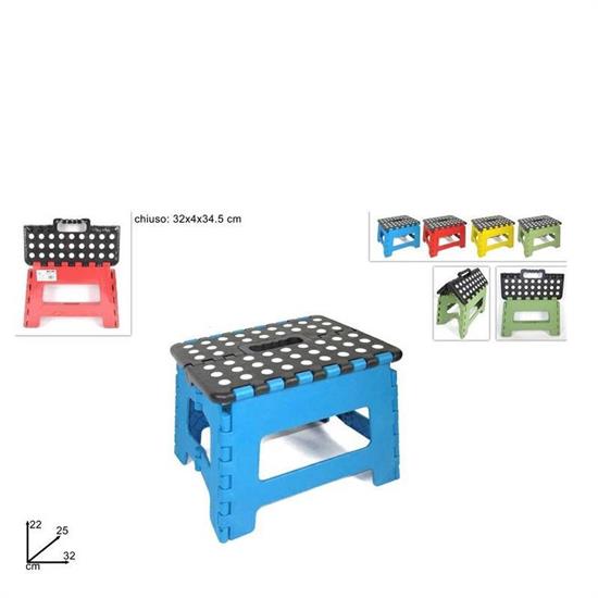 SGABELLO IN PLASTICA RICHIUDIBILE COLORI ASS