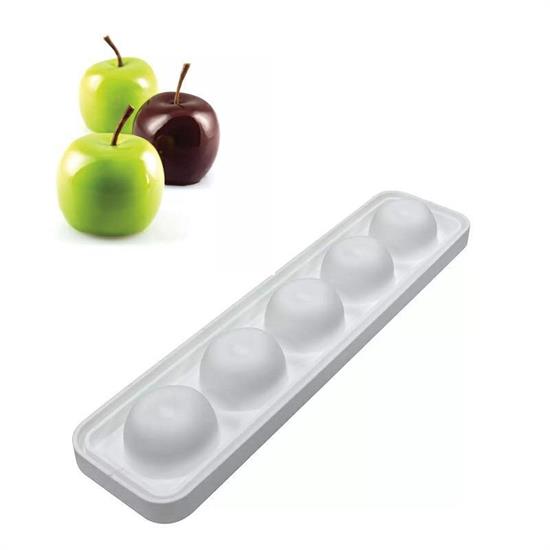 STAMPO SILICONE MELA CILIEGIA PESCA D. 60 X H 55 MM BIANCO