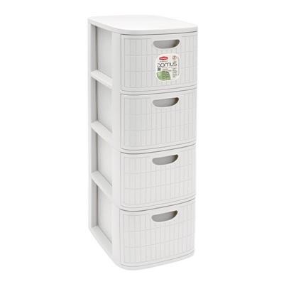 CASSETTIERA DOMUS 4 SLIM BIANCO POLVERE