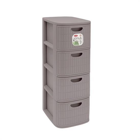 CASSETTIERA DOMUS 4 SLIM GREIGE