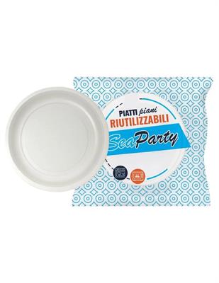 SEA PARTY PIATTI RIUTILIZZABILI PIANI CONF. 45 PZ