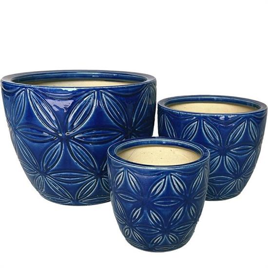 CASPO CERAMICA DALIA TRIS 28/21/15 CM COLORE BLU