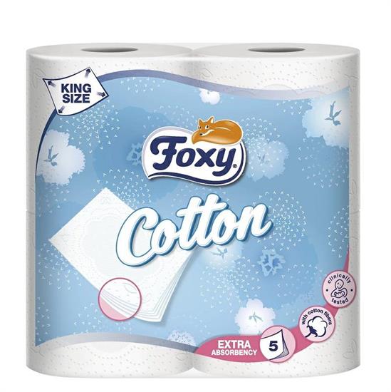 FOXY CARTA IGIENICA COTTON 4 ROTOLI 5 VELI