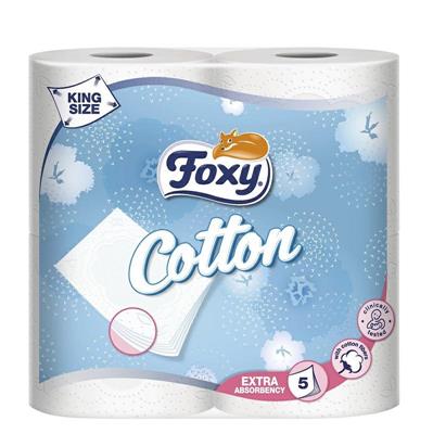 FOXY CARTA IGIENICA COTTON 4 ROTOLI 5 VELI