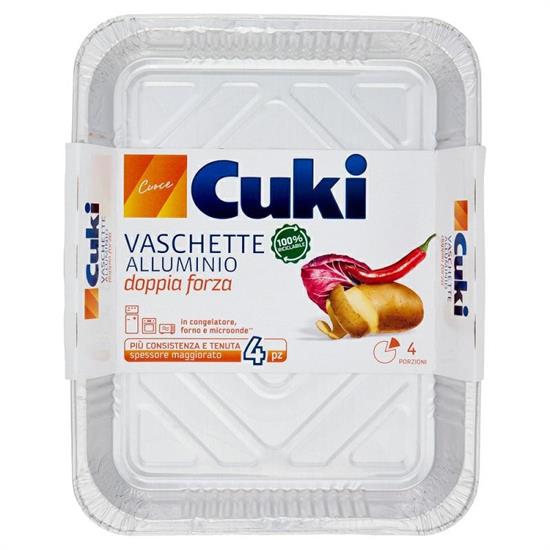 CUKI VASCHETTE ALLUMINIO 4PZ 4 PORZIONI
