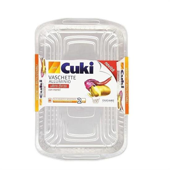 CUKI 2PZ CONTENITORE ALLUMINIO RETTANGOLARE 6 PORZIONI
