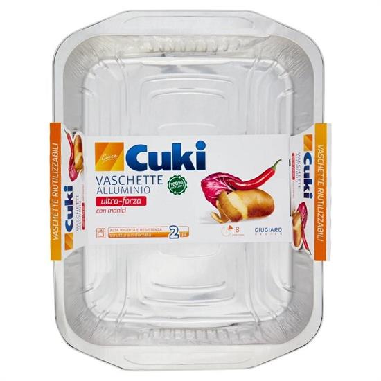 CUKI 2PZ CONTENITORE ALLUMINIO RETTANGOLARE 8 PORZIONI