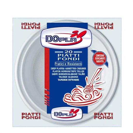 DOPLA PIATTI FONDI POLIPROPILENE 20 PZ