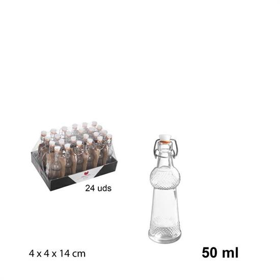BOTTIGLIA IN VETRO 50 ML TAPPO MECCANICO