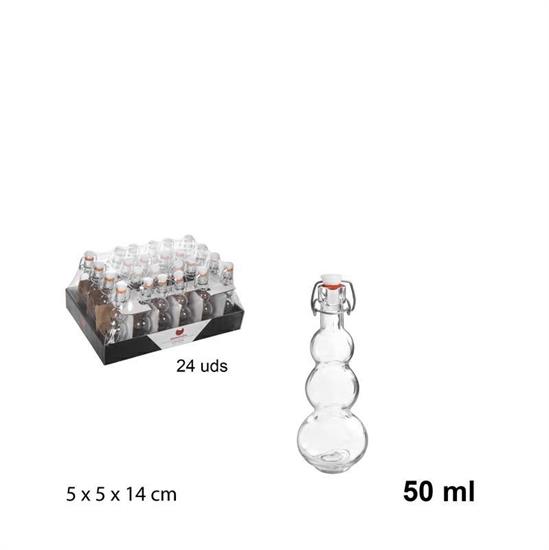 BOTTIGLIA IN VETRO 50 ML TAPPO MECCANICO