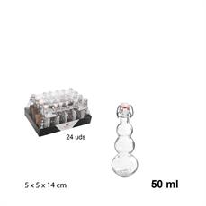 BOTTIGLIA IN VETRO 50 ML TAPPO MECCANICO