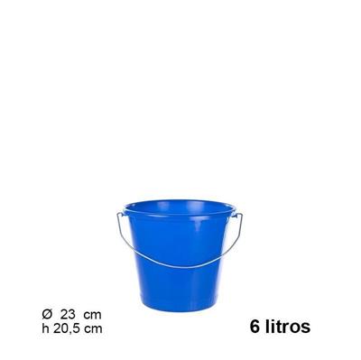 SECCHIO POLIPROPILENE BLU 6 LT CON MANICO FERRO