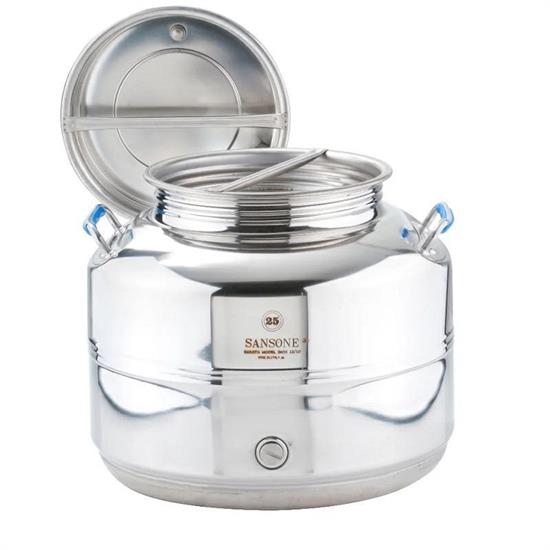 BIDONE INOX MODELLO EUROPA 25 LT PREDISPOSIZIONE RUBINETTO