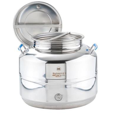 BIDONE INOX MODELLO EUROPA 25 LT PREDISPOSIZIONE RUBINETTO