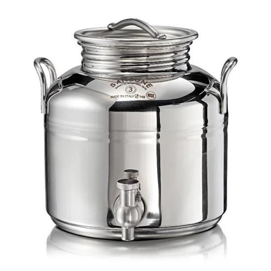 BIDONE INOX MODELLO EUROPA 3 LT CON RUBINETTO
