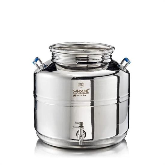 BIDONE INOX MODELLO EUROPA 30 LT PREDISPOSIZIONE RUBINETTO
