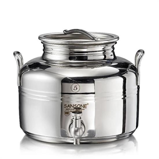 BIDONE INOX MODELLO EUROPA 5 LT CON RUBINETTO