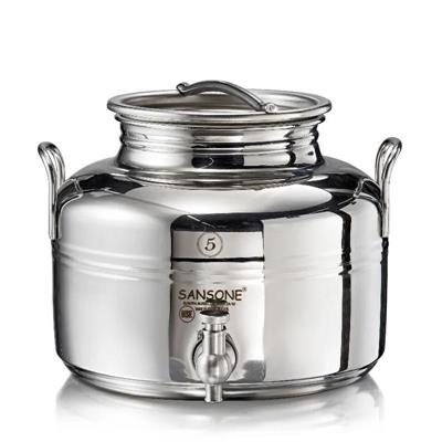 BIDONE INOX MODELLO EUROPA 5 LT CON RUBINETTO