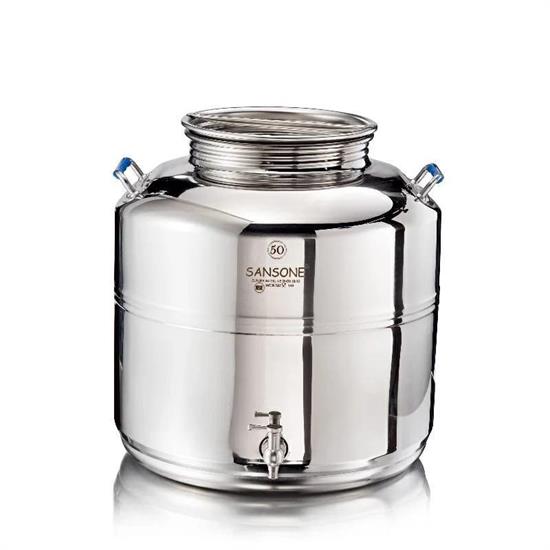 BIDONE INOX MODELLO EUROPA 50 LT PREDISPOSIZIONE RUBINETTO