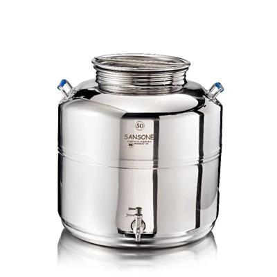 BIDONE INOX MODELLO EUROPA 50 LT PREDISPOSIZIONE RUBINETTO