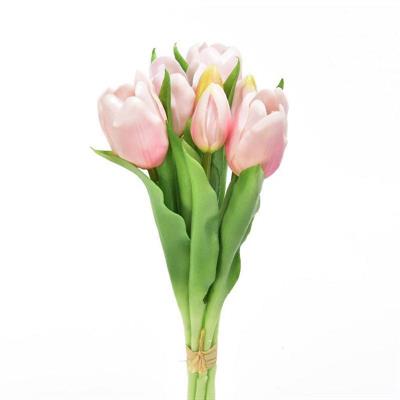 FIORE BOUQUET 7 TULIPANI IN GOMMA 31 CM ROSA