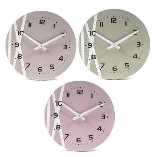 OROLOGIO DA PARETE MDF D. 33 CM COLORI ASS