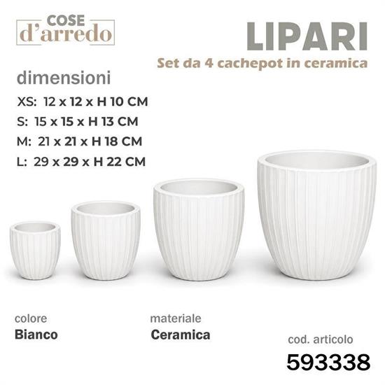CASPO CERAMICA LIPARI BIANCO SET 4 PZ D. 29/21/15/12 CM