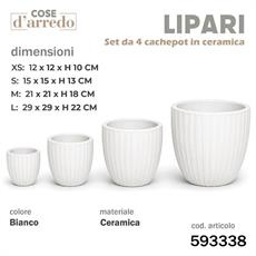 CASPO CERAMICA LIPARI BIANCO SET 4 PZ D. 29/21/15/12 CM