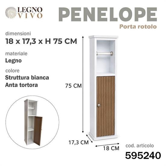 MOBILETTO PORTAROTOLO PENELOPE BIANCO ANTA TORTORA